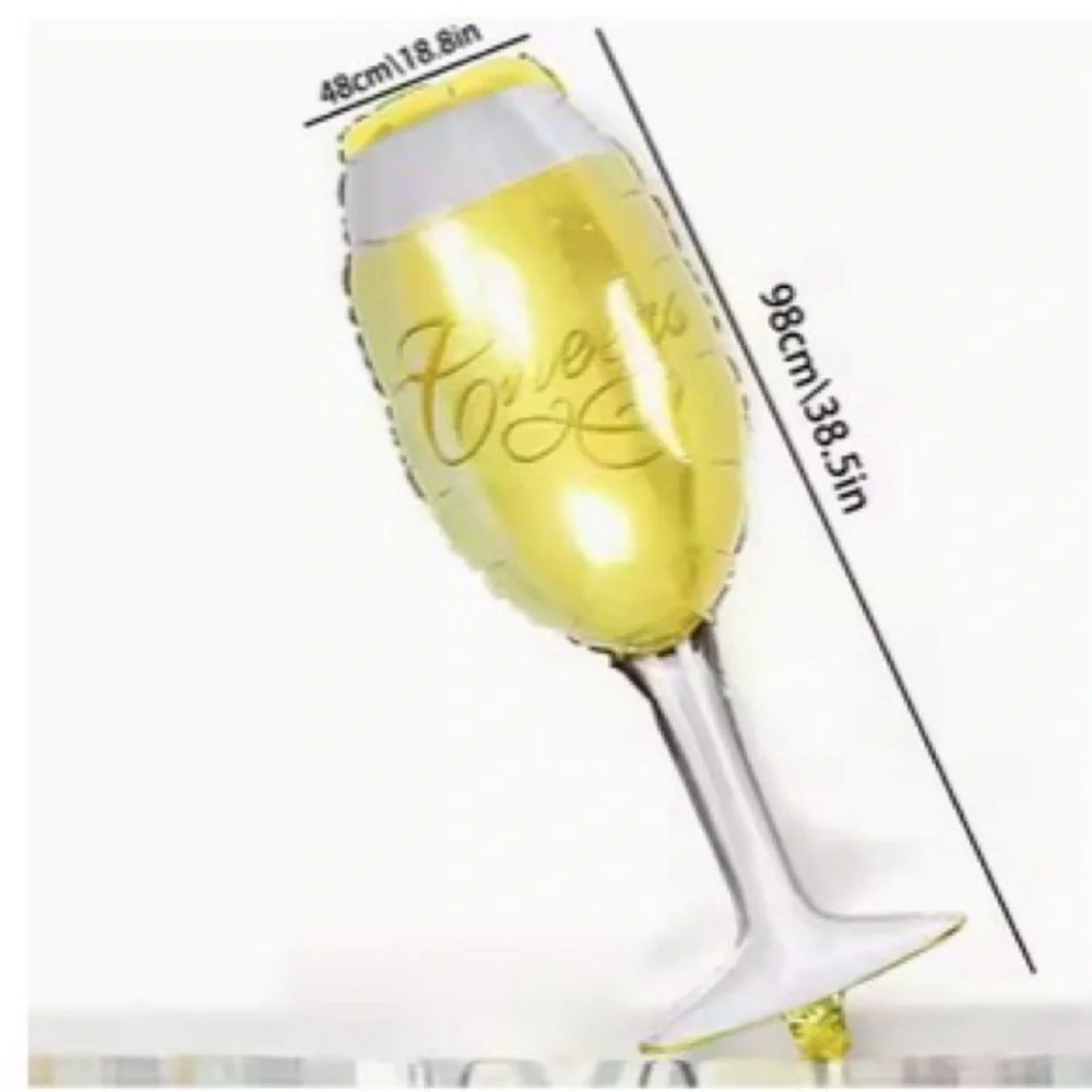 EXTRA LARGE ‘Cheers’ Champagne Glass Balloon - Light